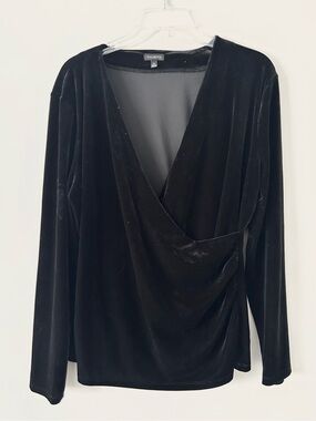 Talbots Velvet Wrap Top